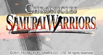 Samurai Warriors Chronicles (Usa) screen shot title